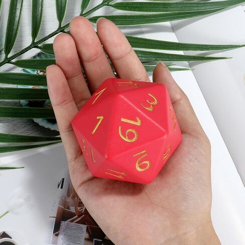 55 ملم عملاق D20 DND ، 20 من جانب الراتنج D&D النرد مع الحقيبة المخملية ، زهر التيتان متعدد السطوح المحددة للأبراج المحصنة والتنين ، RPG ، MTG Tabletop Games (Black) in Kuwait