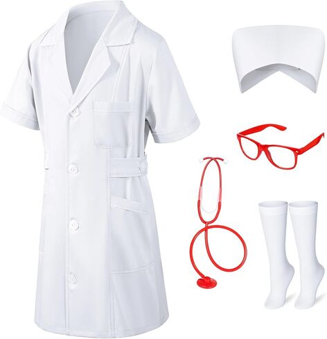 TOKYO REVENGERS Girls Halloween Nurse Costume Set Doctor Outfit Lab Coat Nurse Hat Cosplay Party Costume With Accessories in Saudi Arabia