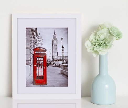 eletecpro 12x12 Picture Frame Made of Solid Wood with Real Glass Cover, Wooden Photo Frame Display Picture 8x8 with Mat or 12x12 Without Mat for Wall and Tabletop Display, Black in Kuwait