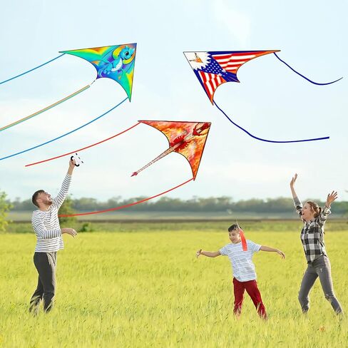 Kites for Kids Ages 4-8 & 8-12，Large Delta Kites for Adults, Beach Kite, Kids Kites Easy to Fly, Best Kites for Boys and Girls, Perfect for Beginners, Gifts for Holiday Easter Festival (Eagle Flag) in Saudi Arabia