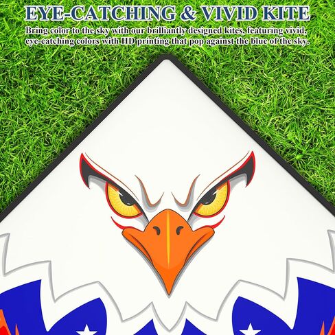 Kites for Kids Ages 4-8 & 8-12，Large Delta Kites for Adults, Beach Kite, Kids Kites Easy to Fly, Best Kites for Boys and Girls, Perfect for Beginners, Gifts for Holiday Easter Festival (Eagle Flag) in Saudi Arabia