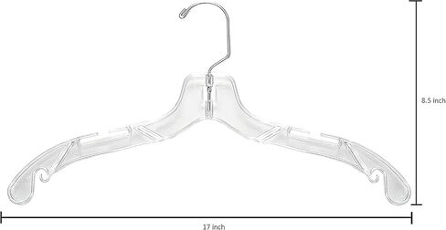 Clear Plastic Hangers 12 Pack Shirt Hangers Clear Plastic Hangers Crystal for Clothes Hangers - Hangers Space Saving Heavy Duty - Durable Shirt & Coat Hangers Closet Hangers Dress Hangers in Kuwait