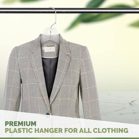 Clear Plastic Hangers 12 Pack Shirt Hangers Clear Plastic Hangers Crystal for Clothes Hangers - Hangers Space Saving Heavy Duty - Durable Shirt & Coat Hangers Closet Hangers Dress Hangers in Kuwait
