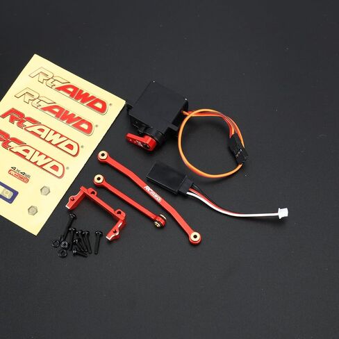 RCAWD لـ FCX24 FCX18 30 ٪ ترقيات RC SERVO SEAT & 1KG SERVO SET & STEERING RINCAGE و 21T Servo ARM PARTS FOR in Kuwait