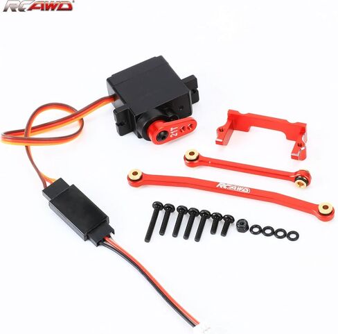 RCAWD لـ FCX24 FCX18 30 ٪ ترقيات RC SERVO SEAT & 1KG SERVO SET & STEERING RINCAGE و 21T Servo ARM PARTS FOR in Kuwait