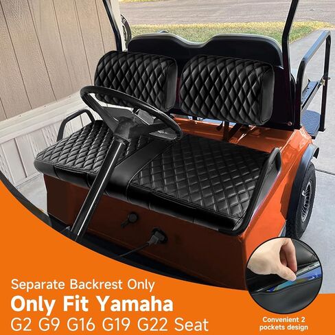 Golf Cart Seat Covers EZGO RXV,Grand Appearance, Easy Installation, Durable Quality, New Appearance,Golf Cart Seat Covers Fit RXV Front Seat,2 Convenient Pockets in Kuwait