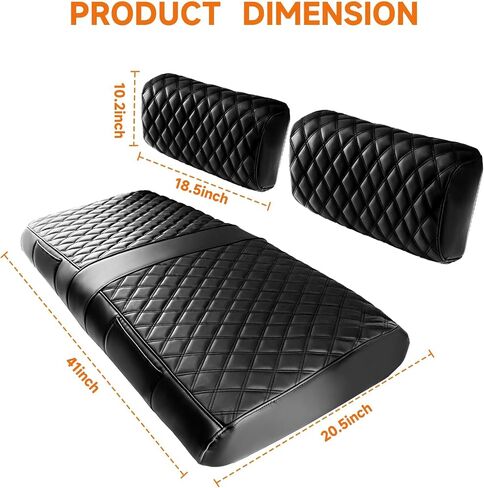 Golf Cart Seat Covers EZGO RXV,Grand Appearance, Easy Installation, Durable Quality, New Appearance,Golf Cart Seat Covers Fit RXV Front Seat,2 Convenient Pockets in Kuwait