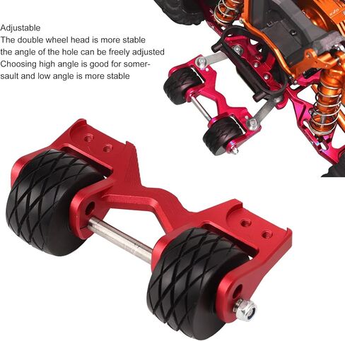 Diydeg Wheelie Bar, Professional High Performance Aluminum Alloy Adjustable RC Wheelie Bar and Front Stand Up Wheel, Head Up Wheel Wheelie Bar Kit Upgrades Accessories for Traxxas in Saudi Arabia