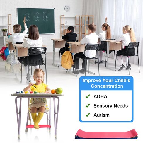 15 عصابات كرسي حزمة للأطفال ذوي أدوات ADHD Feet Feet ، فرقة كرسي Rookea Fidget لتحسين التركيز وتقليل الأرق ، يجب أن يكون منزل الفصول الدراسية من أجل ADHD إضافة مرض التوحد ، والجلوس البديل in Kuwait