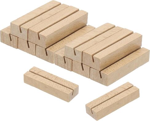 PATIKIL Wood Place Card Holder, 12Pcs Table Sign Holder Table Number Holders Name Card Stands for Photo Menu Display Wedding Ceremony Birthday Party Decorations, Blue in Kuwait