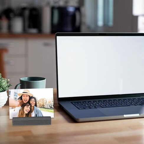 PATIKIL Wood Place Card Holder, 12Pcs Table Sign Holder Table Number Holders Name Card Stands for Photo Menu Display Wedding Ceremony Birthday Party Decorations, Blue in Kuwait