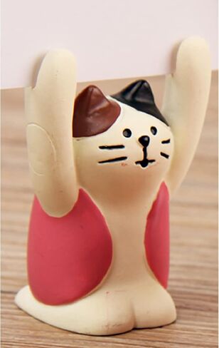 Tissting Cute Animal Cartoon Photo Clip 2.6 x 5cm Resin Base Memo Clips Holder DIY Note Photo Stand Place Card Holder for Home Office Decoration(Bowl of Cat Ice Cream) in Saudi Arabia
