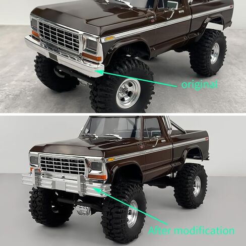 أجزاء ترقية المصد الخلفي الأمامي للألومنيوم ل 1/18 TRA-XXAS TRX4M TRAIL F150 RC CRAWLER CAR (#FRONT + PUMPER) in Kuwait