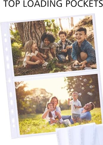 30Pack Photo Sleeves Holds 120 5"x7" Photos, Clear Photo Page Protector for 3 Ring Binder, Double-Sided Photo Album Refill Pages Photo Pockets Photo Sleeves Binder Sheets in Kuwait