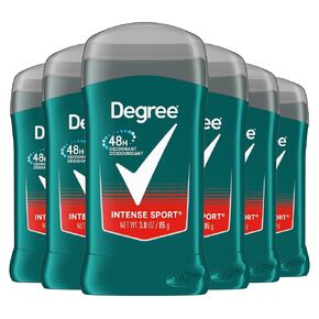 Degree Men Original Deodorant 48-Hour Odor Protection Intense Sport Deodorant For Men 3 Ounce (Pack of 6)