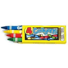 KIDS RULE 4PK CRAYONS - Basic Supplies - 12 Pieces