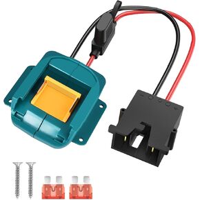 بطارية Runoff Power Wheel بطارية 18 فولت/20 فولت مع محطات فتيل وأسلاك ، وموصل طاقة تحويل بطارية العجلات لركوب DIY على الشاحنة ولعب سيارة RC والروبوتات