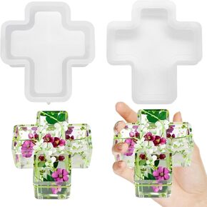 Cross Box Silicone Resin Molds, Cross Box Decor Elastic Silicone Molds Ornament Storage, Epoxy for Crafts DIY Making Decorations Placement Storage
