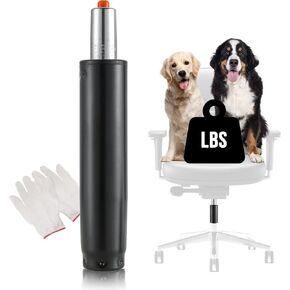 Office Chair Cylinder Replacement - 5" Extension Stroke, Heavy Duty Hydraulic Piston for Most Swivel Chairs, Black