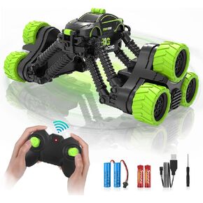 Eulogia 2.4GHz Remote Control Car, 2-in-1 Transform, 360° Rotation & 90° Flip RC Stunt Car, Birthday Christmas Thanksgiving Gifts for 4-7 8-12 Ages Boys and Girls