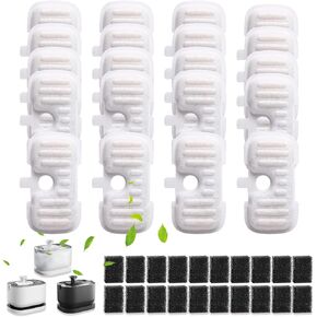 SORON Cat Water Fountain Filter, 20 Packs Upgrade Replacement Filters Compatible With PETLIBRO Automatic Pet Fountain PLWF005 & PLWF105 & PLWF115, Dog Water Bowl Dispenser Filter (20)