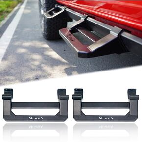MusixiA 2Pcs Running Board Side Steps with Rock Rail for Ford Bronco 2021-2024, Removable Heavy-Duty Steel Side Bars Step Plates Compatible with Bronco Accessories 2/4 Door