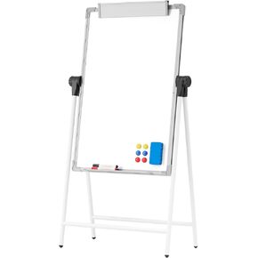 Large Doubole Sided White Board with Stands, 36" x 24" A-Stand Dry Erase Easel, Portable Flip Chart Easel with Height Adjustable Design for Home, School, Office