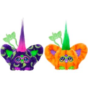 Furby Furblets 2 Pack of Fall Edition Mini Friends Trick-Ee & Boo-Kin ، ألعاب هالوين إلكترونية للفتيات والفتيان 6+ ، متعدد الألوان (Amazon Exclusive)