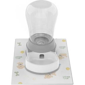 Automatic Dog Water Bowl Dispenser - Staltwo Premium Pet Water Dispenser,Large Capacity Water Feeder for Cats and Dogs, BPA-Free,4-Liter Grey