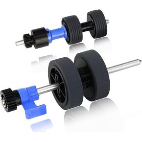 B12B819031 B12B819041 Scanner Exchange Roller Assembly Kit with Shaft Compatible with Epson DS-530 ES-400 ES-500W ES-865 FF-680W DS-530N DS-570W DS-575 DS-770 DS-780 DS-870 DS-875 DS-970 DS-975 ES-580