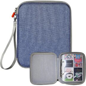 Dmoicols Portable Yoto Card Holder - 80 Pockets Zippered card binder Storage Case with Carry Strap, Organizer for Yoto Player/Audiobook/Story Cards, Travel-Friendly Kids' Card Album(Purple)