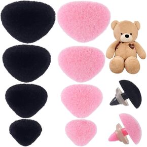 Jyvivid 32 PCS أنوف السلامة لـ Amigurumi ، أنوف السلامة لحيوانات الكروشيه ، وتدفق ملحقات Teddy Bear المحشوة مع الغسالات للكروشيه ، والحرف ، والعب 11/15/17 ملم - وردي