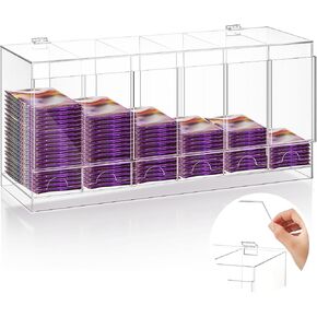 Acrylic Booster Pack Dispenser, Card Pack Dispenser Storage and Organizer, for Trading Card Packs, Booster Packs, Sports Card Packs & More (6 Slots)