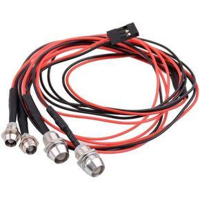 2 مجموعات RC 4 إكسسوارات مصباح LED LED مصابيح الأمامية RC/مجموعة الخلايا الخفيفة ل 1/10 CRAWLER CAR AXIAL SCX10 D90 D110 TRX4 TRX6 REDCAT ترقيات الأجزاء