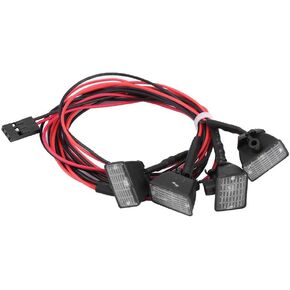 RC Car Lamp ، خيار 2 خيار RC زاحف مصباح مصباح مصباح مصباح مصباح LEDS LIGHT LIGH LAR LAMP ملحق لـ SCX10 TRAXXAS لسيارة TRX-4 (2 LED RED+2 White LED)