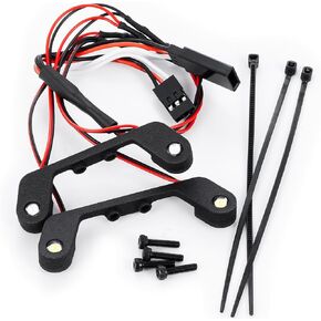 RC Car LED LED المصباح الأمامي المصابيح الخلفية الأضواء الخلفية الأمامية الأضواء الخلفية أبيض طقم الضوء الأحمر ل 1/18 RC Arrma Granite Grom ترقيات الأجزاء