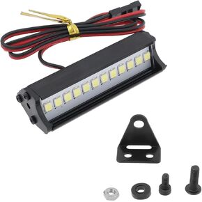 eMagTech 1PC RC LED Light Bar Roof Spotlight Lamp Compatible with TRX-4 SCX10 KM2 CC01 RC4WD D90 90046 90047 RC Crawlers 5V-7.4V