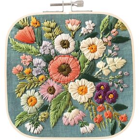 PATIKIL 6.3" x 6.3" Square Embroidery Hoops, Adjustable Bamboo Cross Stitch Hoops Ring Embroidery Frame Punch Needle Hoop for Sewing, Needlework, DIY Sewing Craft Decoration
