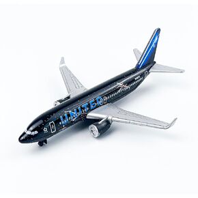 Model Airplane, United Black Livery Aircraft Planes Model Suitable for Collection and Christmas Birthday, Desktop Decor