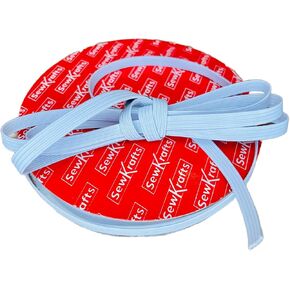 مرن مضفر مميز 1/4 بوصة × 10 ياردات ، مرونة مضفر ناعمة ومطاطية للخياطة ، scrunchies ، عنق ، الأكمام ، نطاقات الساق ، الحرف اليدوية ، الأقنعة والمزيد ، الحبل المرن الأبيض