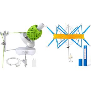 Etcokei Yarn Swift & Electric Yarn Winder - Flexible Lightweight Foldable Design for Yarn Knitting Enthusiasts