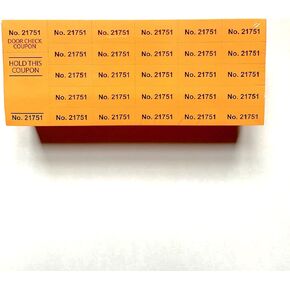 Raffle Tickets- Auction Tickets- Penny Social Tickets- Charity Fundraiser Tickets- Pack of 250- Bright Pumpkin Orange