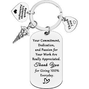 Xiahuyu Thank You Gift for Speech Language Pathologist Speech Therapist Gift Keychain Speech Therapy Gift Speech Teacher Gift