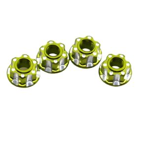4pcs المكسرات السداسية ، M4 Aluminium Alumoy RC Hex Hex Nuts متوافقة مع 1/10 RC HSP Sakura D3 D4 RC CAR (الأرجواني)