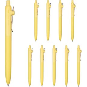 三菱鉛筆 uniball ZENTO Standard Model Rollerball Pen, Fine 0.5mm, Water-Based Black Ink, Ultra-Smooth with Reduced Friction, Canary, Pack of 10 (UBNZSC05.27)