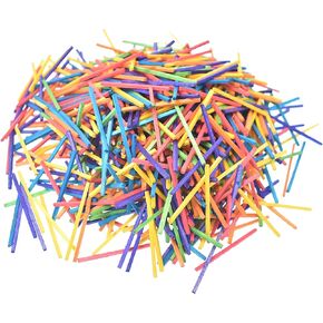 Raylinedo® Wooden Matchsticks للنمذجة و Craft 1000 متعدد الألوان