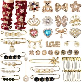 amodomi 55pcs accsitations sock accessision - junk socks jewelry charms brouches for women ، slouch slouch decoration set set