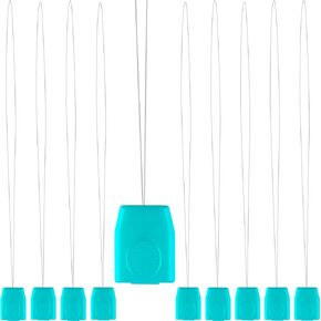 Acockvloes 8 PCS 7.87 "Throflers Edele Long Punch ، وخياطة خياطة الإبرة للخياطة ، وملحقات خيط الإبرة ، وأداة Threader للتطريز ، والحرف اليدوية ، والغرزة المتقاطعة