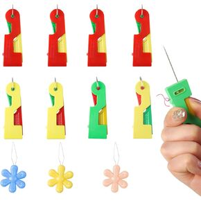 Loghohu 11 Pcs Automatic Needle Threaders,Needle Threaders for Hand Sewing Plastic Quick Needle Threader for Sewing Embroidery Cross Stitch Craft Stitching Knitting Quilting