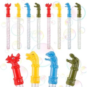 تفضل بحفلات الفقاعات للأطفال ، عصا الفقاعات ، لعبة Dinasour Toys ، الحفلات ، الحفلات الجيدة ، جوائز كرنفال ، هدايا حفل زفاف عيد ميلاد عيد ميلاد للبنين (12 عبوات ديناصور)